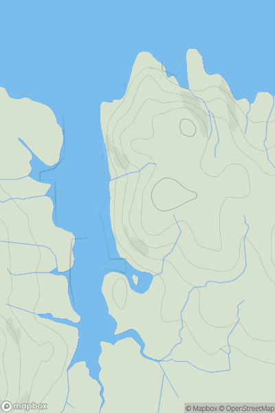 Thumbnail image for Meall Bun na h-Aibhne showing contour plot for surrounding peak
