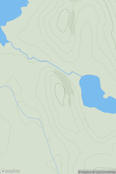 Thumbnail image for Beinn Grigadale showing contour plot for surrounding peak