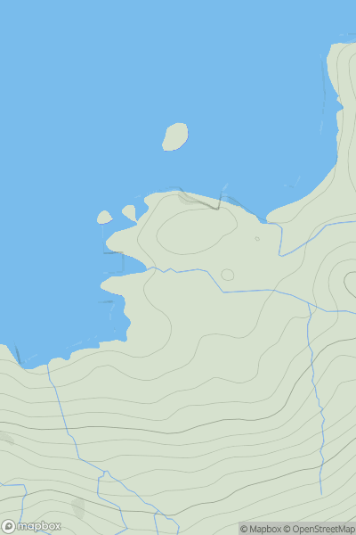 Thumbnail image for Goirtean na Caorach showing contour plot for surrounding peak