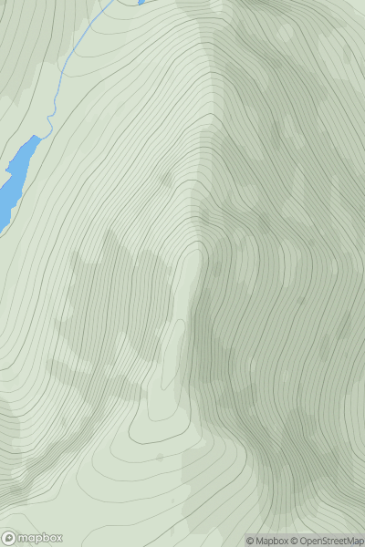 Thumbnail image for Creag an Duine (An Sgurr) showing contour plot for surrounding peak