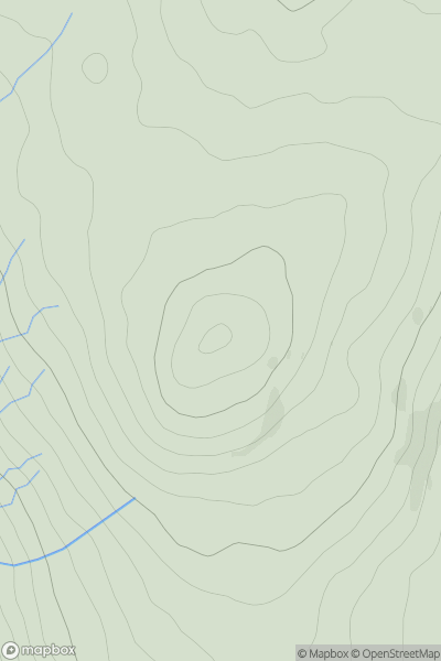 Thumbnail image for Tom a' Bhiorain showing contour plot for surrounding peak