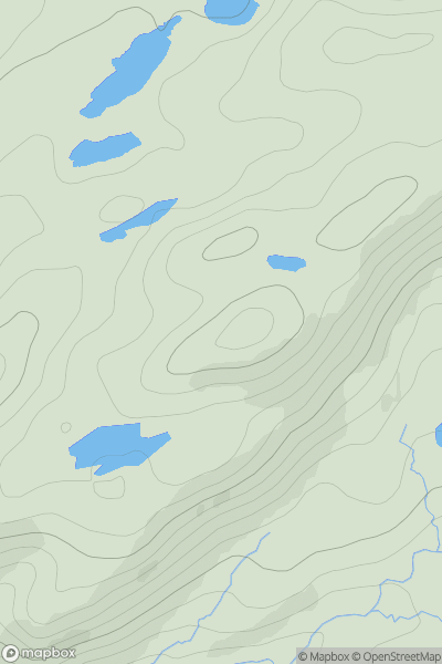 Thumbnail image for Sron Bhreac-liath showing contour plot for surrounding peak