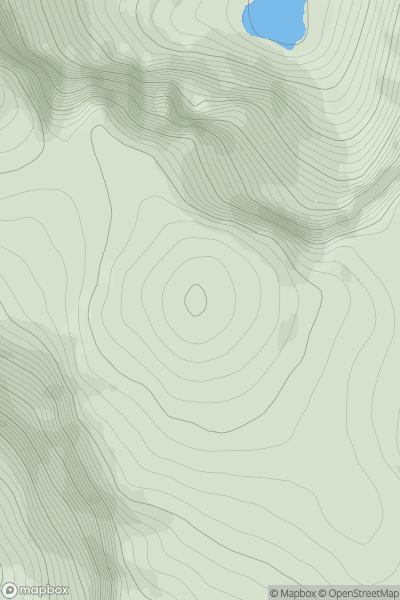Thumbnail image for Seana Bhraigh South Top showing contour plot for surrounding peak