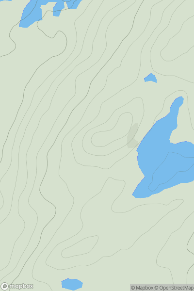 Thumbnail image for Beinn Bhreac-bheag showing contour plot for surrounding peak