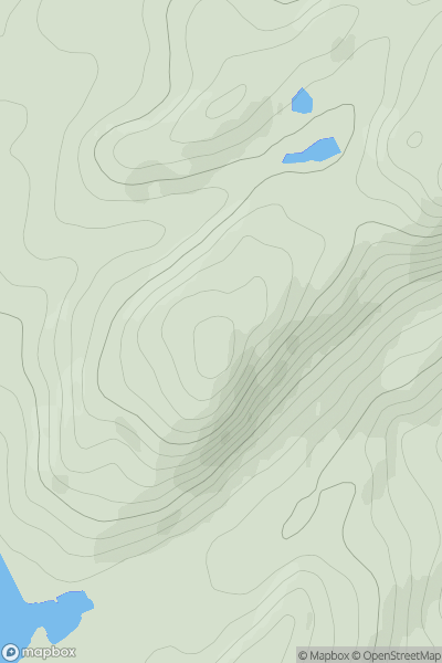 Thumbnail image for Cruach Leacann showing contour plot for surrounding peak