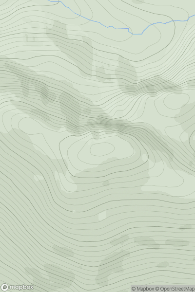 Thumbnail image for Beinn Enaiglair showing contour plot for surrounding peak