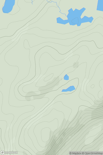 Thumbnail image for Cruach Lochan Gaineamhach showing contour plot for surrounding peak