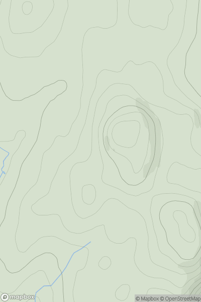 Thumbnail image for Cruach Chuilceachan showing contour plot for surrounding peak