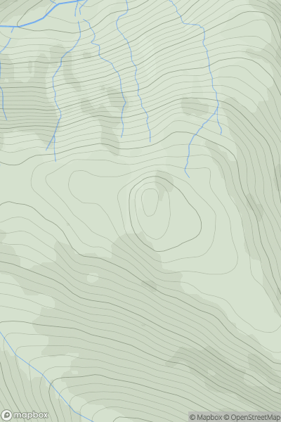 Thumbnail image for Meall an Fhamhair showing contour plot for surrounding peak