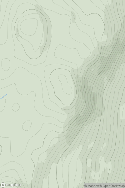 Thumbnail image for Cruach nam Fitheach showing contour plot for surrounding peak