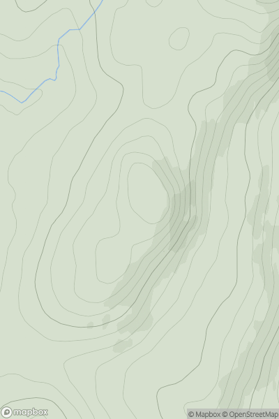 Thumbnail image for Cruach Moine-phuill showing contour plot for surrounding peak