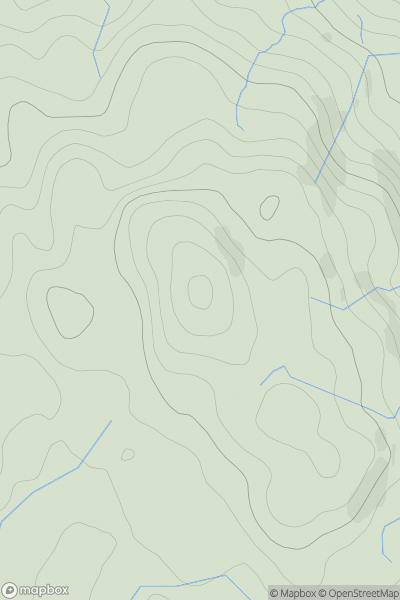 Thumbnail image for Cruach Airdeny showing contour plot for surrounding peak