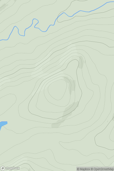 Thumbnail image for Beinn Mheadhon showing contour plot for surrounding peak