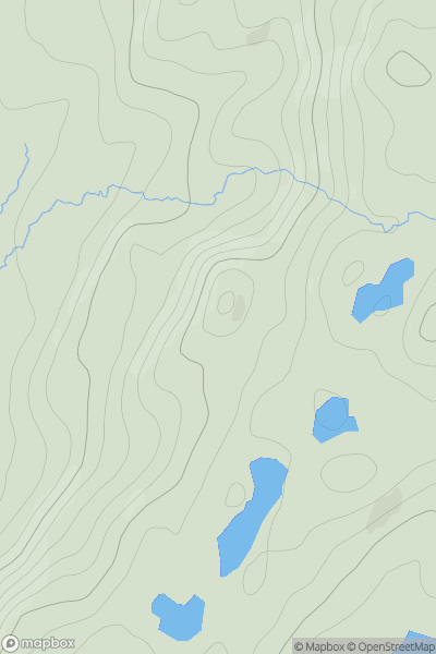 Thumbnail image for Cruach a' Bhearraiche showing contour plot for surrounding peak