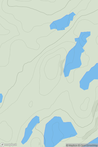 Thumbnail image for Tom Gaineamhach showing contour plot for surrounding peak