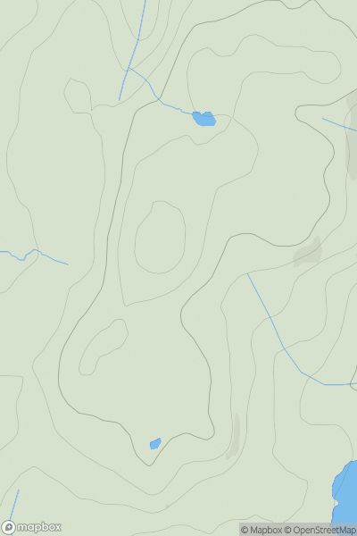 Thumbnail image for Cruach Doire Leithe showing contour plot for surrounding peak