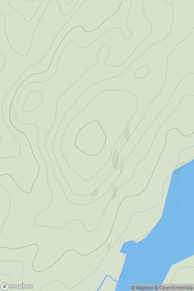 Thumbnail image for Garbh Cruach West Top showing contour plot for surrounding peak