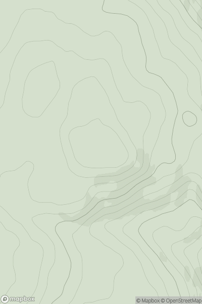 Thumbnail image for Cruach na Gearran South Top showing contour plot for surrounding peak