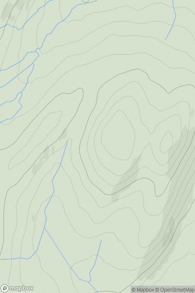 Thumbnail image for Cruach nam Fad showing contour plot for surrounding peak