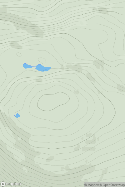 Thumbnail image for Beinn Eilideach showing contour plot for surrounding peak