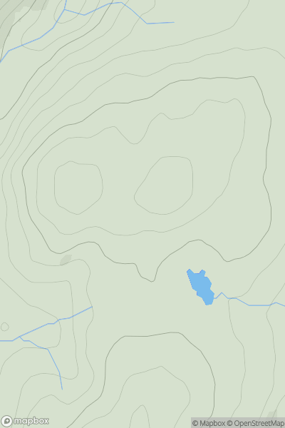 Thumbnail image for Cruach nan Gabhar North Top showing contour plot for surrounding peak
