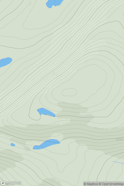 Thumbnail image for Meall Liath Choire showing contour plot for surrounding peak