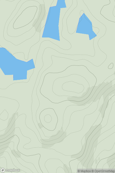 Thumbnail image for Cnoc Chaorainn showing contour plot for surrounding peak