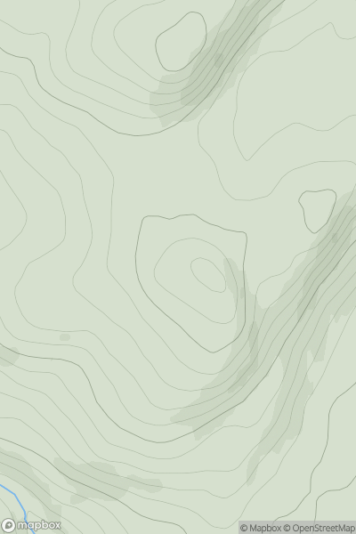 Thumbnail image for Cruach Leistir showing contour plot for surrounding peak