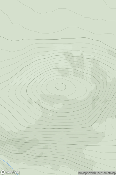 Thumbnail image for Meall Dheirgidh showing contour plot for surrounding peak