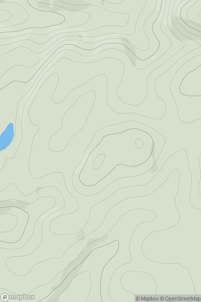 Thumbnail image for Creag Luaragain Mhor West Top showing contour plot for surrounding peak