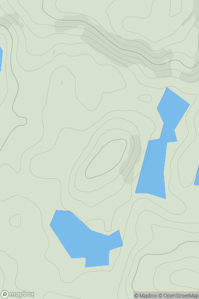 Thumbnail image for Cnoc a' Chreachain showing contour plot for surrounding peak
