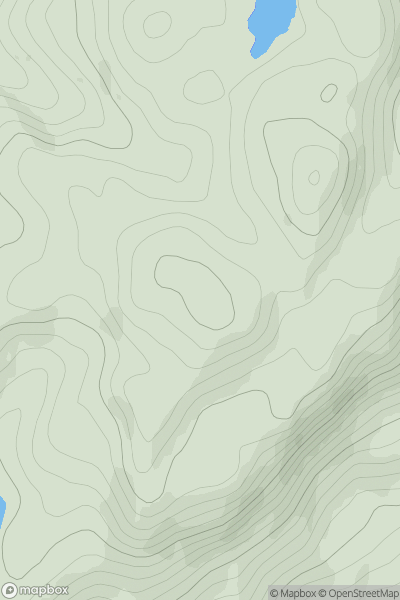 Thumbnail image for Cruach nam Fearna SW Top showing contour plot for surrounding peak