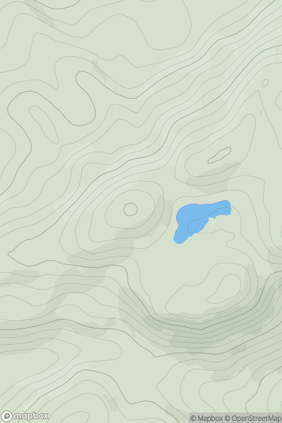 Thumbnail image for Cnoc nam Broighleag West Top showing contour plot for surrounding peak