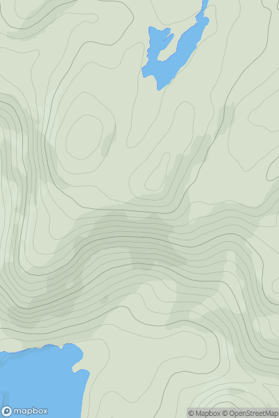 Thumbnail image for Cruach an Nid showing contour plot for surrounding peak