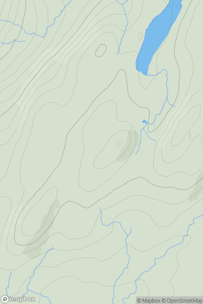 Thumbnail image for Clach-dhruim Mor showing contour plot for surrounding peak