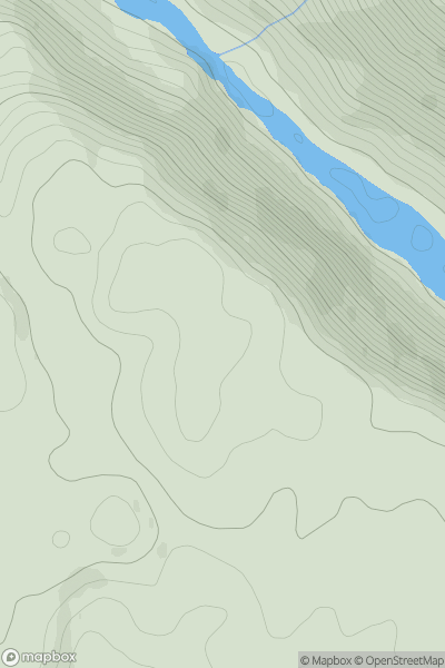 Thumbnail image for Creag an Aonaich showing contour plot for surrounding peak
