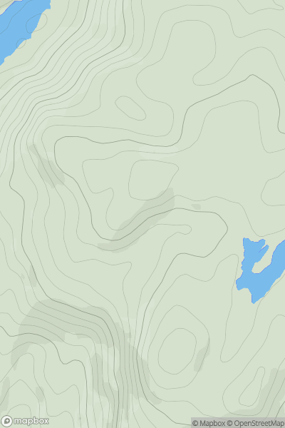 Thumbnail image for Cruach an Nid North Top showing contour plot for surrounding peak
