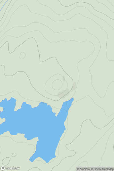 Thumbnail image for Cruach a' Cham Loch showing contour plot for surrounding peak