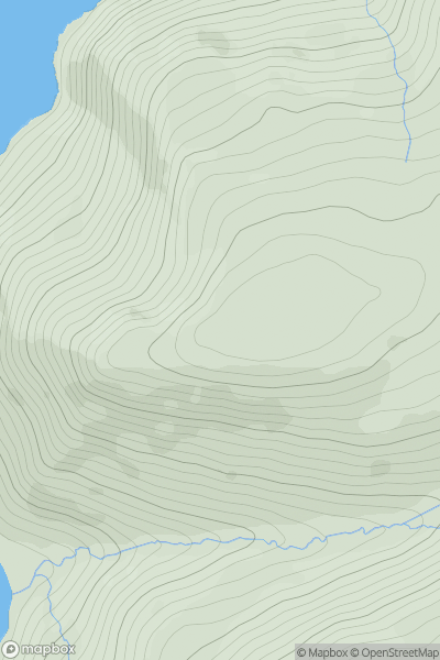 Thumbnail image for Beinn na Faire showing contour plot for surrounding peak