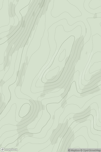 Thumbnail image for Cnoc Sgliatach showing contour plot for surrounding peak