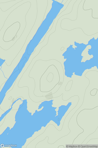 Thumbnail image for Cnoc Loch Clachaig showing contour plot for surrounding peak