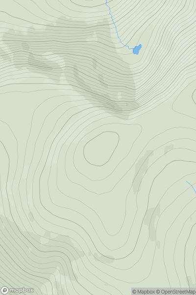Thumbnail image for Glas Leathad Beag West Top showing contour plot for surrounding peak