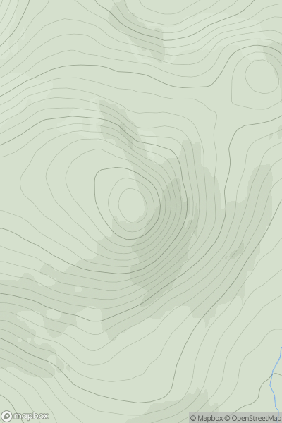 Thumbnail image for Carn Chuinneag showing contour plot for surrounding peak