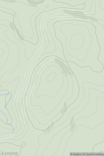 Thumbnail image for A' Bheinn showing contour plot for surrounding peak