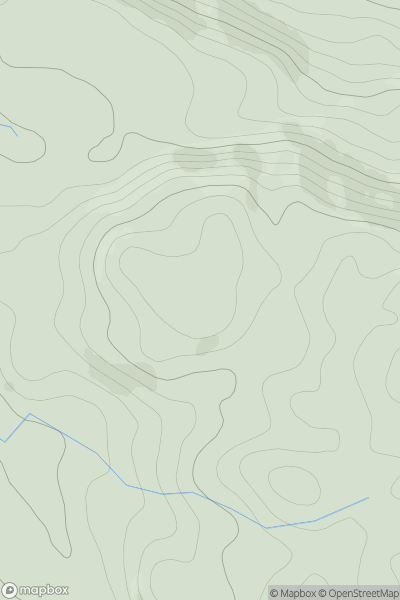 Thumbnail image for Creag Bhainneach showing contour plot for surrounding peak