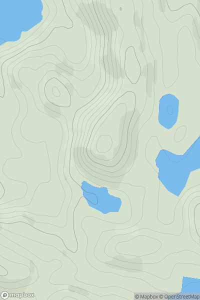 Thumbnail image for Barr Kilmhealaird showing contour plot for surrounding peak