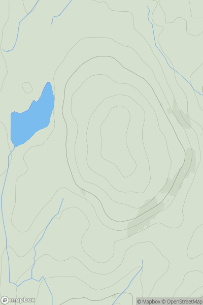 Thumbnail image for Cruach Chaorainn Beaga showing contour plot for surrounding peak