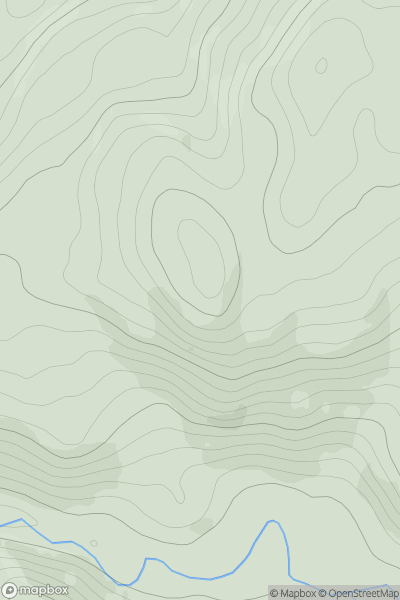 Thumbnail image for Cruach Clenamacrie West Top showing contour plot for surrounding peak