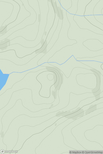 Thumbnail image for Caisteal Suidhe Cheannaidh showing contour plot for surrounding peak