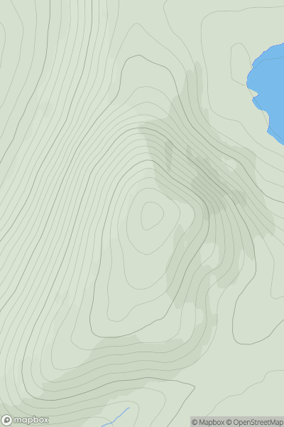 Thumbnail image for Carn Loch nan Amhaichean showing contour plot for surrounding peak